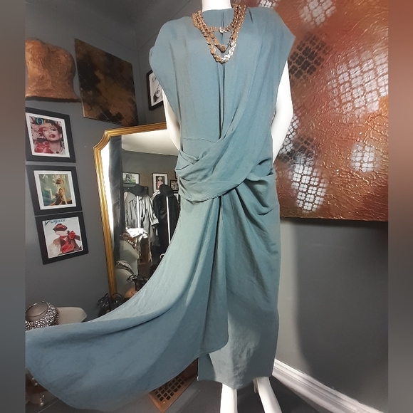 Zara Dresses & Skirts - Nwt Zara Limited Edition Linen Blend  Draped Maxi Dress